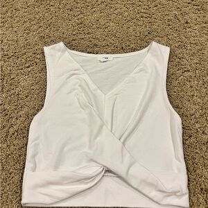 Ardene White Twist-Front V-Neck Tank
